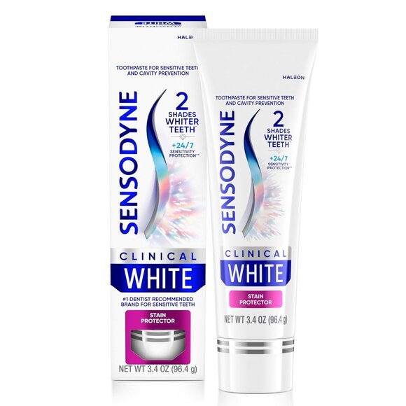 Clinical White Toothpaste Clinically Proven Whitening for Sensitive Teeth, Stain - Picture 1 of 11